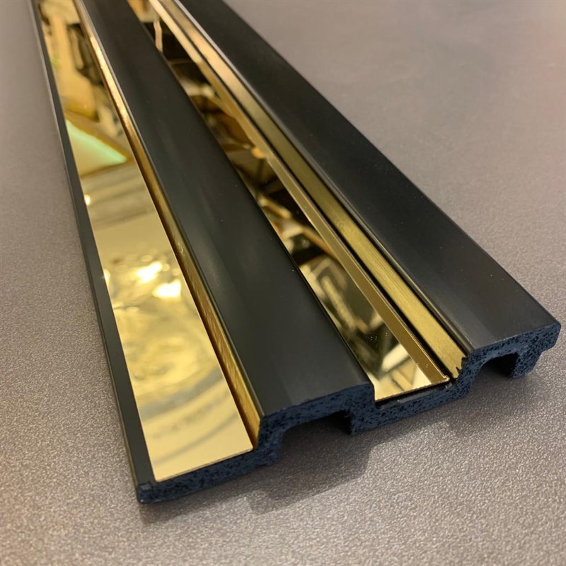 Dekoratif Şerit Gold Ayna Pleksi Duvar Süsü 2.5×120cm 5adet ( Yapışkanlı)