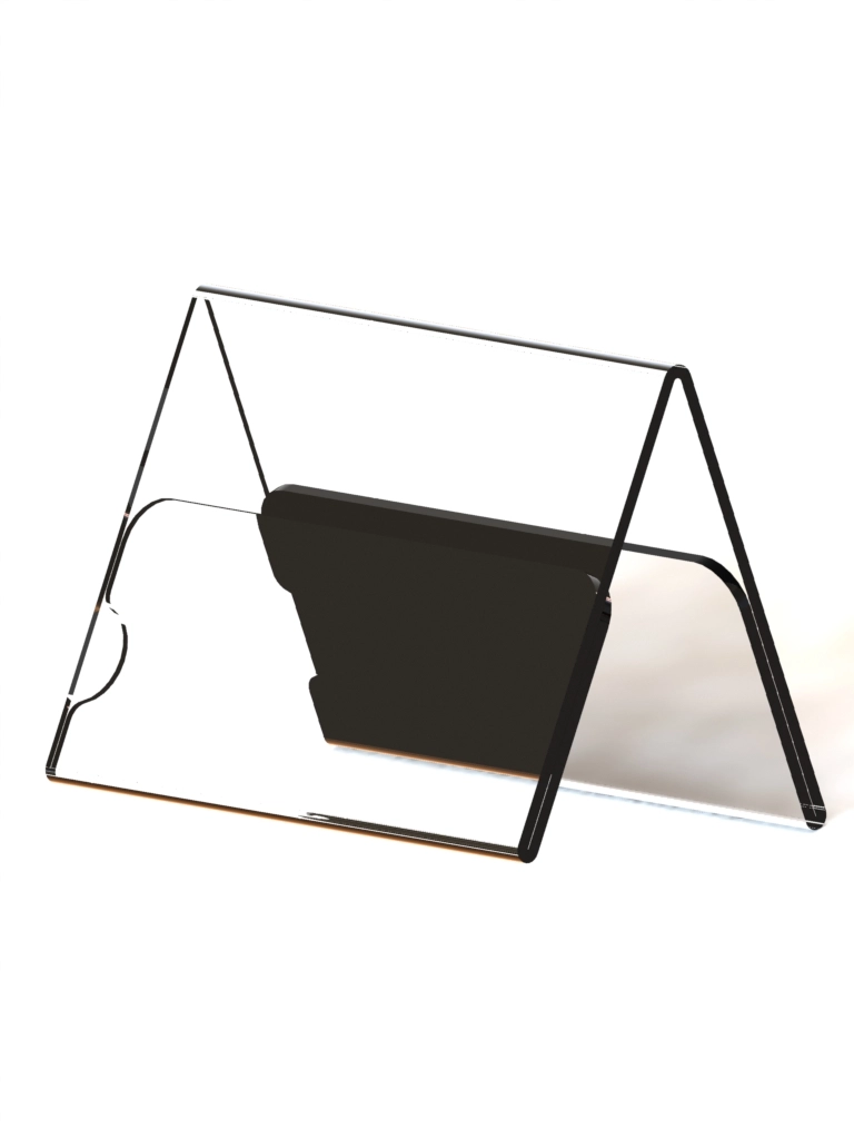 A6 Yatay A tipi  Üçgen Şeffaf Pleksi Föylük Fiyatlık Menü Broşür Etiket Fotoğraflık (15X10) Cm