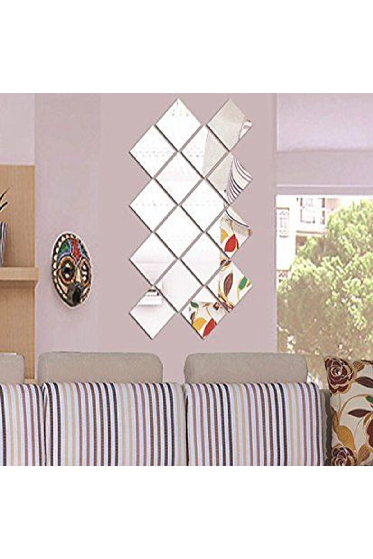 Dekoratif%20Kare%20Gümüş%20Pleksi%20Ayna%2015x15cm%2010%20Adet