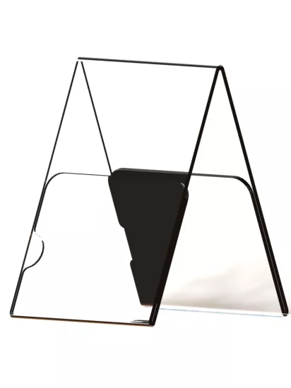 A4 DİKEY A tip Üçgen Şeffaf Pleksi Föylük Fiyatlık