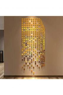 GOLD Pleksi Dekoratif Antre Banyo Süs Mozaik Ayna