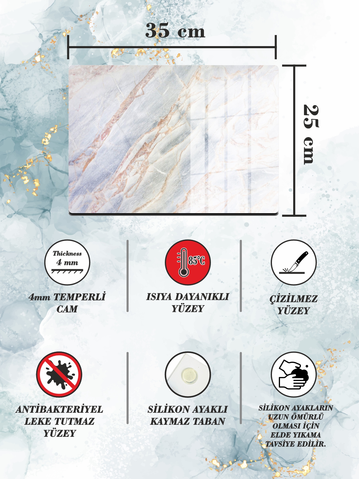 Dekoratif%20Eskitme%20Mermer%20Desenli%20Cam%20Kesme%20ve%20Doğrama%20tahtası%20sunumluk%2025%20x%2035cm